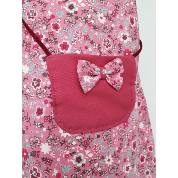 Vestido de Malha Rosa com Bolsa - 1,2,3